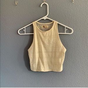 Hollister Cream Crop Top